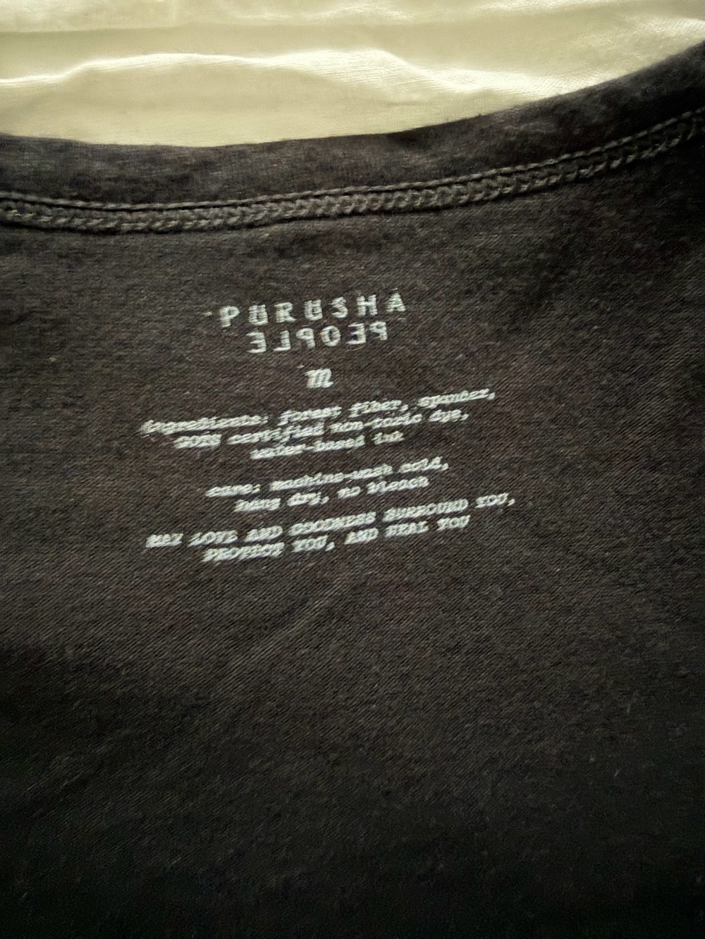 Medium Purusha People Black Invocation Drew Baby Scoop Neck - Picture 6 of 9